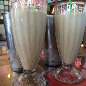 Don't leave without a vegan coffee shake...they put real coffee grounds in it! at Saturn Cafe in Berkeley