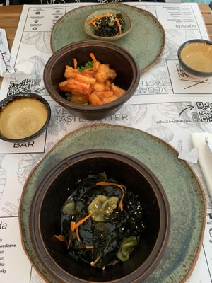 Wakame and Pinapple Kimchi at Vegan Sushi Bar in Warsaw