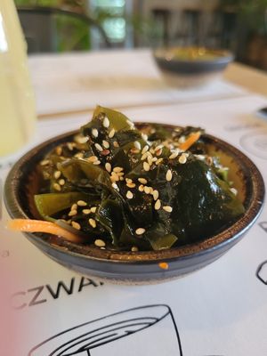 Seaweed salad at Vegan Sushi Bar in Warsaw