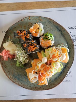 Sushi at Vegan Sushi Bar in Warsaw
