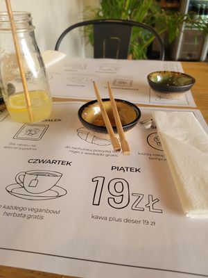 Waiting for my food at Vegan Sushi Bar in Warsaw