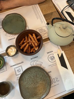 sweet potato fries starter  at Vegan Sushi Bar in Warsaw