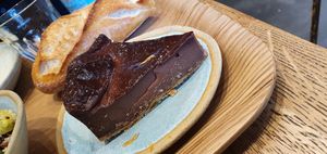 Chocolate flan at Land & Monkeys - Roquette in Paris