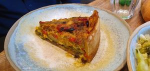 Quiche at Land & Monkeys - Roquette in Paris