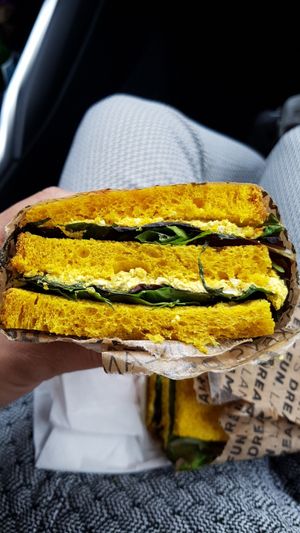 Mimosa sandwich at Land & Monkeys - Roquette in Paris