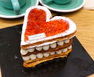 St Valentine's Millefeuille at Land & Monkeys - Roquette in Paris