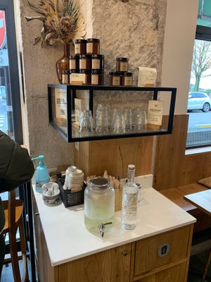 Condiments Bar at Land & Monkeys - Roquette in Paris