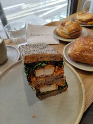 Gluten free sandwich at Land & Monkeys - Roquette in Paris