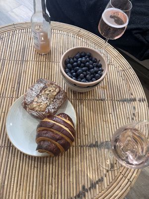 Almond croissant and pain au chocolate  at Land & Monkeys - Roquette in Paris