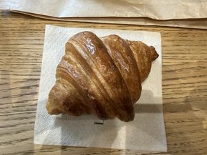 Plain Croissantt  at Land & Monkeys - Roquette in Paris