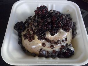 mocha blackberry at Cinnaholic in Berkeley