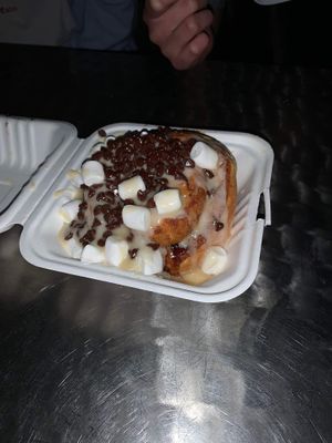 Lavender mocha at Cinnaholic in Berkeley