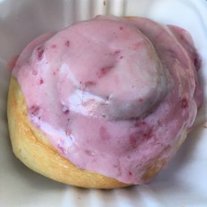 Raspberry roll at Cinnaholic in Berkeley