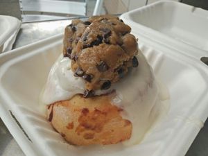 vanilla with cookie dough at Cinnaholic in Berkeley