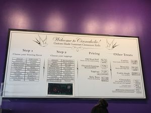 Menu  at Cinnaholic in Berkeley