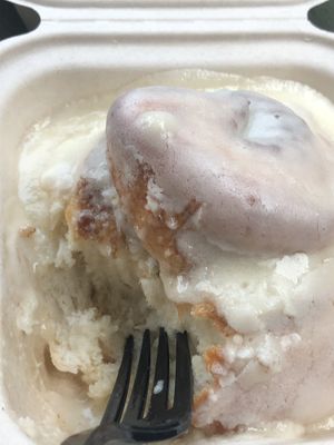 Almond topping  at Cinnaholic in Berkeley