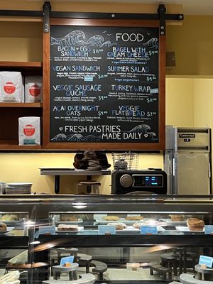 Current menu  at Stimulus Coffee + Bakery in Pacific City