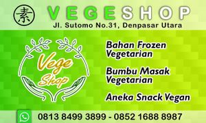 Card number at Vegeshop in Denpasar