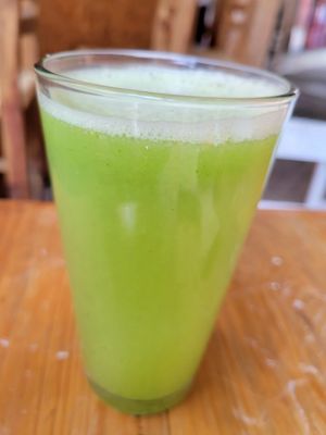 Green juice at Yum Yum San Pancho in San Francisco
