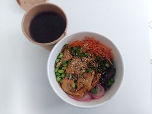 Vegan chicken ramen at POKAWA in Nancy