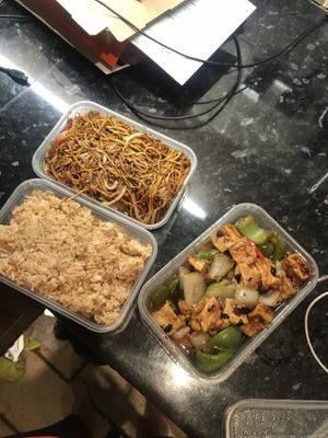 Vegan chicken and black bean  at Hong Kong Vegan in Wakefield