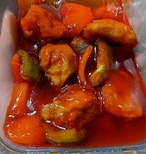 Sweet & sour 'chicken' at Hong Kong Vegan in Wakefield