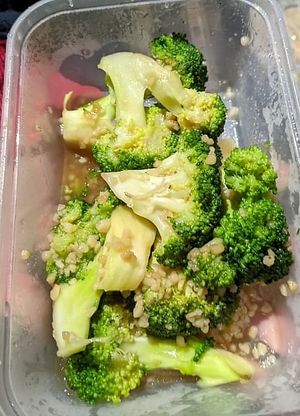 Garlic brocolli at Hong Kong Vegan in Wakefield