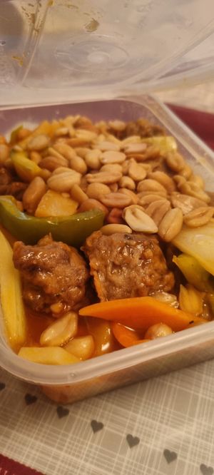 Lamb kung po at Hong Kong Vegan in Wakefield