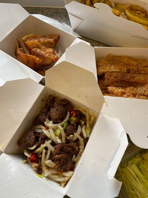 Salt and pepper lamb was very good!  at Hong Kong Vegan in Wakefield