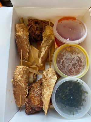 Combo box was great to try different bits!  at Hong Kong Vegan in Wakefield