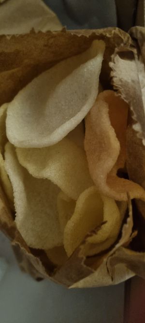 Prawn crackers at Hong Kong Vegan in Wakefield