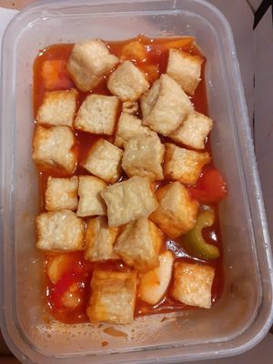 Sweet and sour tofu at Hong Kong Vegan in Wakefield