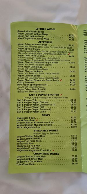 "" at Hong Kong Vegan in Wakefield