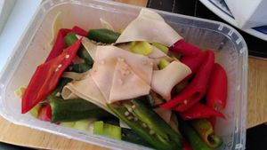 Chilli bean curd (nice, but not that spicy) at Hong Kong Vegan in Wakefield