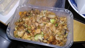 Chicken lettuce wrap (filling) at Hong Kong Vegan in Wakefield