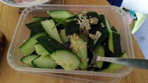 Garlic cucumber, very nice at Hong Kong Vegan in Wakefield