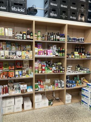 Shelves full  at Vegan Point in Tenerife