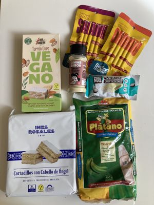 Goodies from Vegan Point.  at Vegan Point in Tenerife