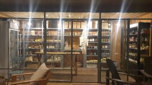 Wine and gourmet snack store at Pelter Winery in Ein Zivan