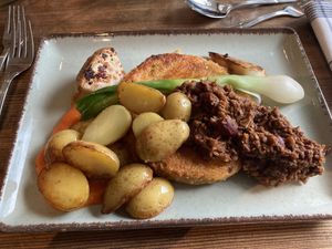Den veganske ret  at Kolvigs Gaard in Ribe