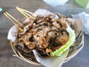 Sate jamur (mushrooms) at Soma Yoga - Vegi Jawi in Depok