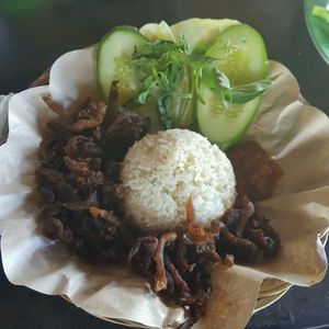 Nasi Empal Jamur at Soma Yoga - Vegi Jawi in Depok