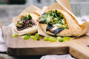 Our specialty Sabich and Falafel Pita 💚 at Taïm Streetfood in Vienna