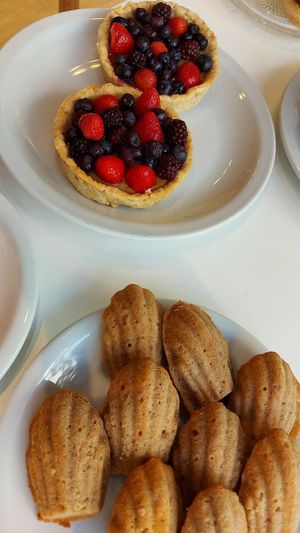 Tartelettes aux fruits and Madeleines at Le Coq Café in Buenos Aires