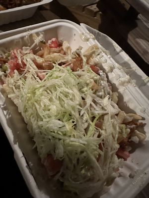 Loaded fries tasted like a deconstructed vegan Big Mac   at The Trashy Vegan in Asheville