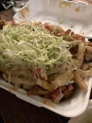 Gooey crunchy loaded fries   at The Trashy Vegan in Asheville