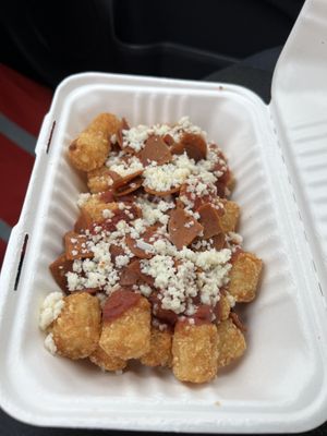 Pizza Tots Special  at The Trashy Vegan in Asheville