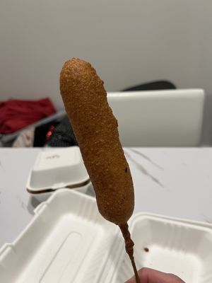 VEGAN CORNDOG  at The Trashy Vegan in Asheville