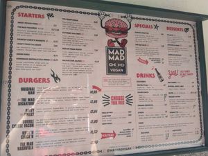 Menu at Mad Mad Vegan - Lavapiés in Madrid