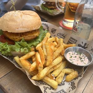Chickn burger   at Mad Mad Vegan - Lavapiés in Madrid